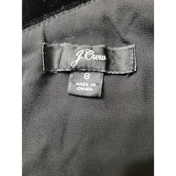 Vintage Black Velvet Tank Top Camisole J.Crew Size 8 Gothic Y2K Minimalist - Picture 13 of 16